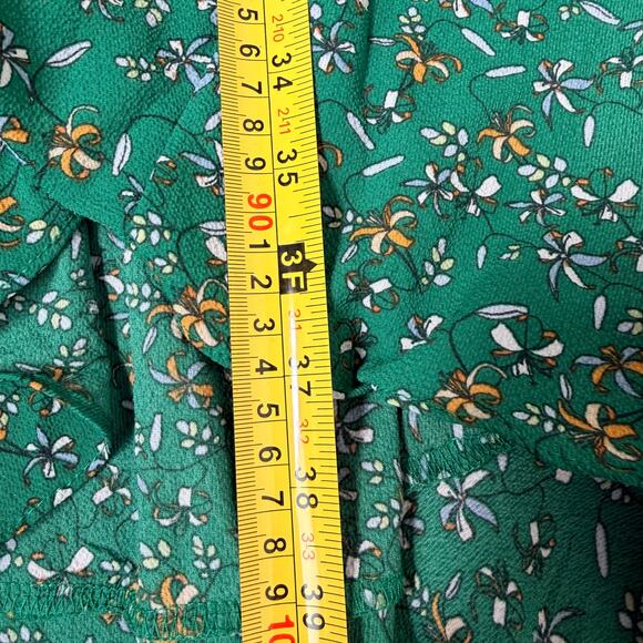 Max Studio Womens Wrap Maxi Dress Floral Green High Low Asymmetrical Size S NEW - Picture 14 of 14